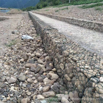 pared de malla de alambre de gabion galvanizado con recubrimiento de PVC